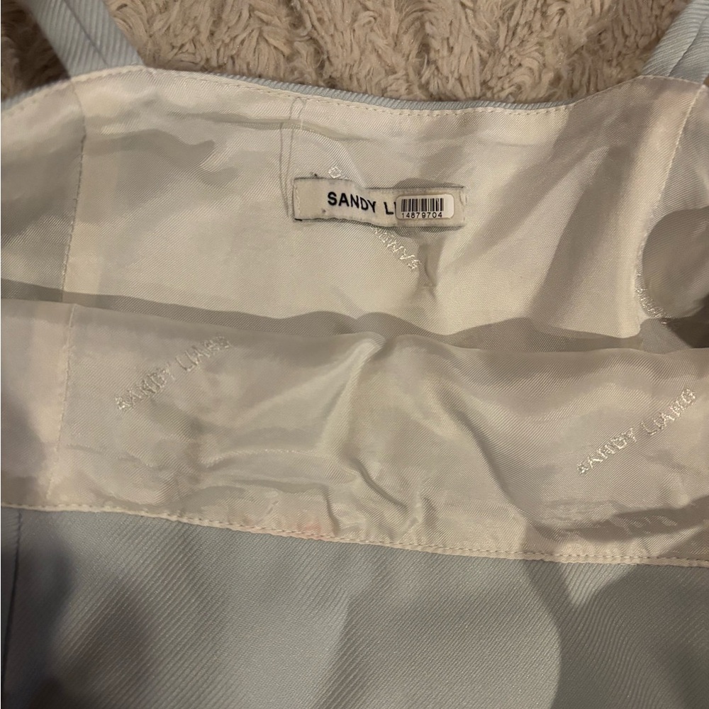 Sandy Liang Messenger Dress Light Blue 4 - Picture 3 of 4